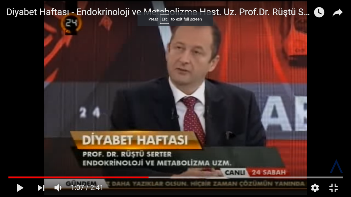 24-Diyabet Haftası - Prof.Dr. Rüştü Serter anlatıyor